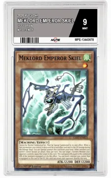 2020 YU GI OH! 1st Edition #LED7-EN025 MEKLORD EMPEROR SKIEL MPE 9 MINT — graded card up for auction