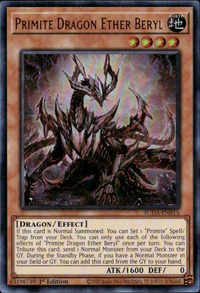 2025 Yu Gi Oh! Primite Dragon Ether Beryl graded slab