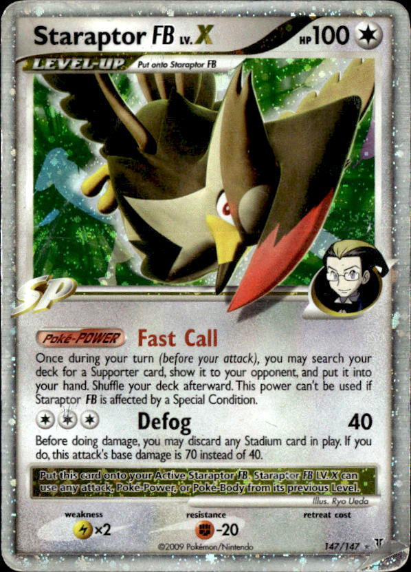 2009 Pokemon Platinum StaraptorFCLV.X graded slab