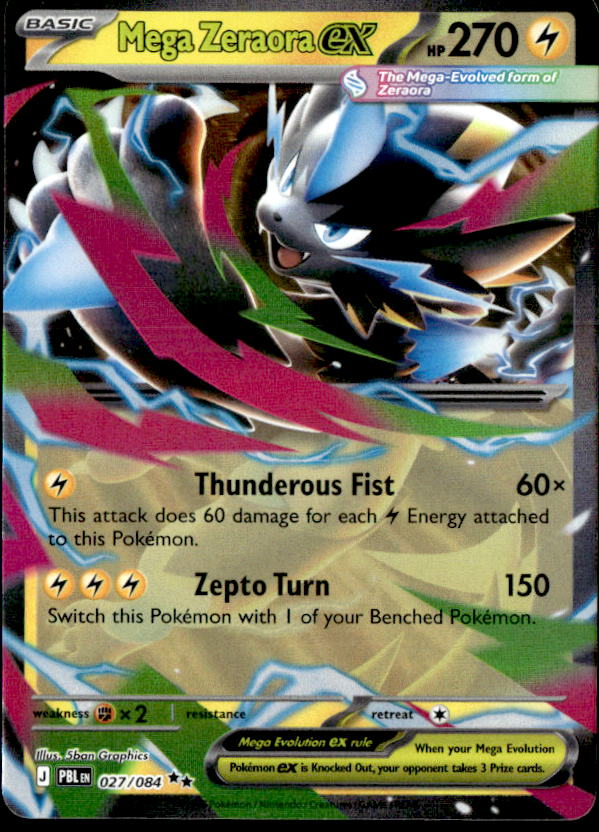 2026 Pokemon Mega Evolution Mega Zeraora Ex graded slab