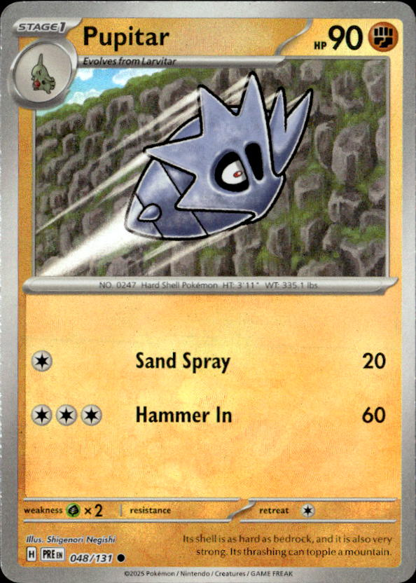 2025 Pokemon Scarlet And Violet Pupitar graded slab