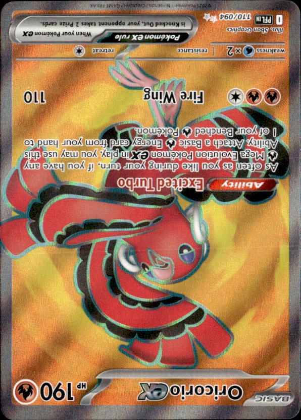 2025 Pokemon Mega Evolution Oricorio Ex graded slab