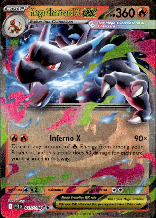 2025 Pokemon Mega Evolution Mega Charizard X Ex graded slab