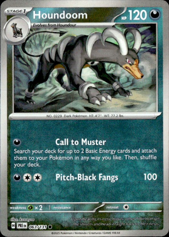 2025 Pokemon Scarlet And Violet Houndoom graded slab