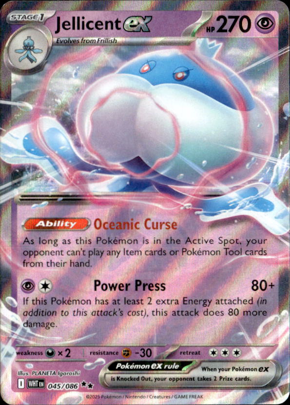 2012 Pokemon Black And White Jellicent Ex graded slab