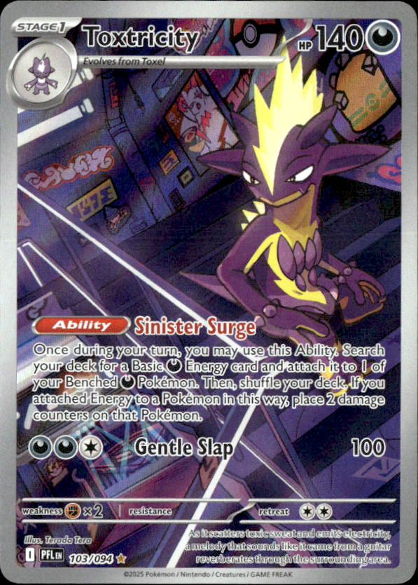 2025 Pokemon Mega Evolution Toxtricity graded slab