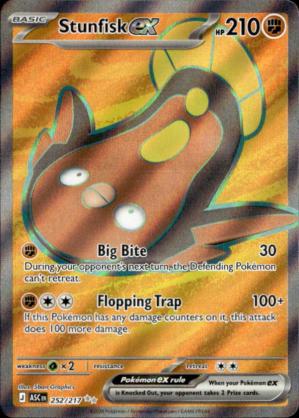 2026 Pokemon Mega Evolution Stunfisk Ex graded slab