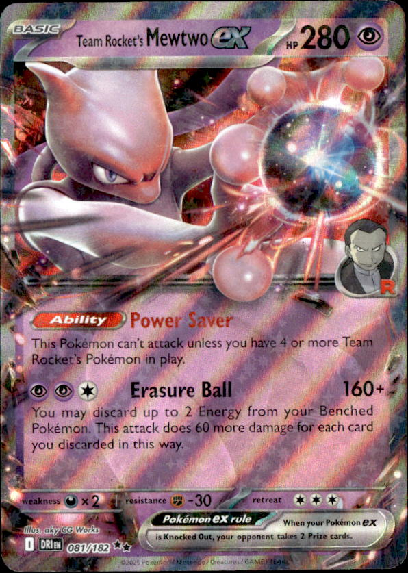 2026 Pokemon Mega Evolution Team Rocket's MewtwoEX graded slab