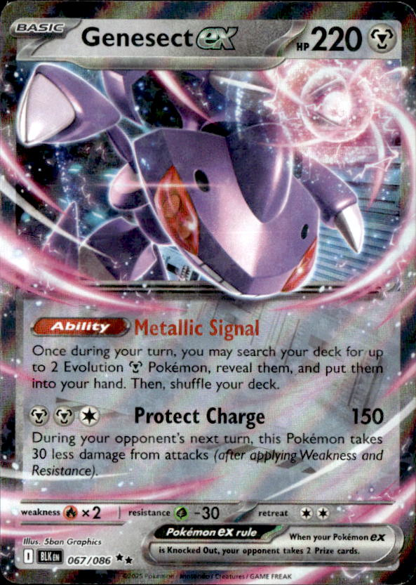 2023 Black & White Genesect Ex graded slab
