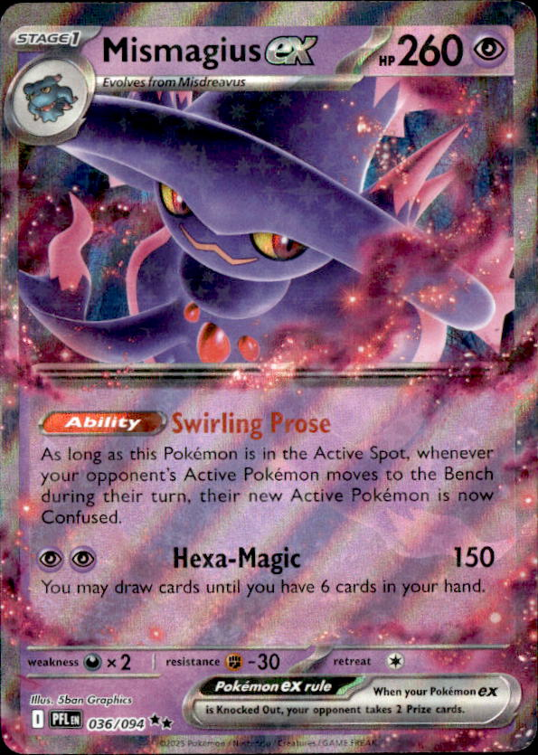 2025 Pokemon Mega Evolution Mismagius Ex graded slab