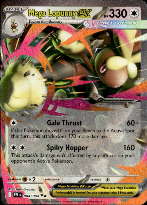 2025 Pokemon Mega Evolution Mega LopunnyEX graded slab