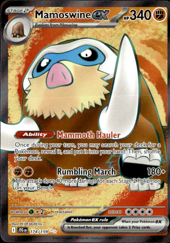 2025 Pokemon Scarlet And Violet MamoswineEX graded slab