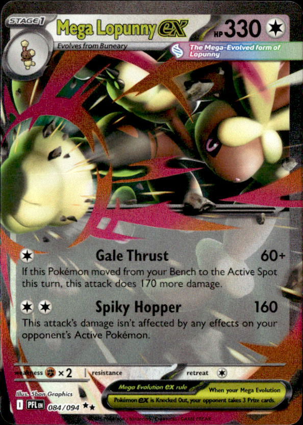 2025 Pokemon Mega Evolution Mega LopunnyEX graded slab