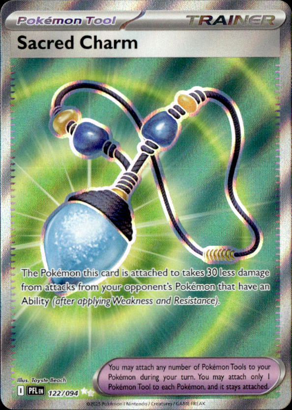 2025 Pokemon Mega Evolution Sacred Charm graded slab