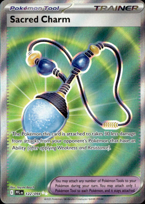 2025 Pokemon Mega Evolution Sacred Charm graded slab