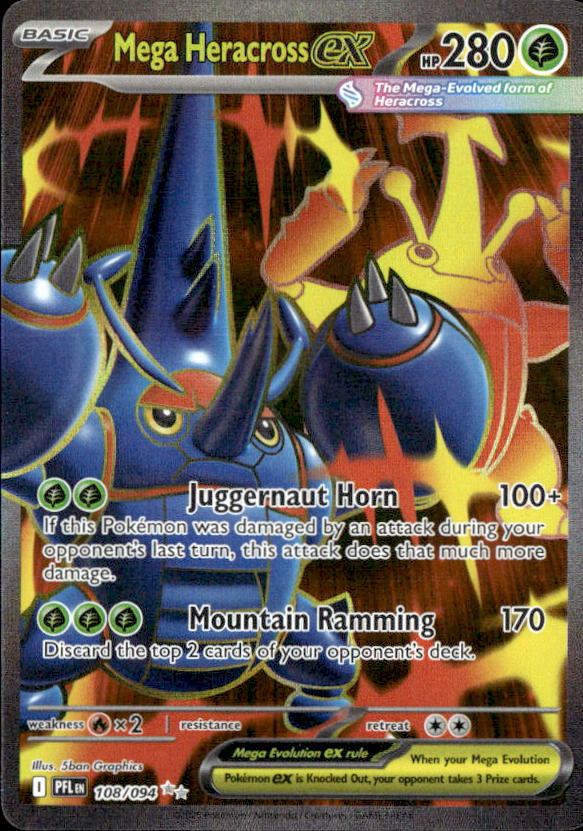 2025 Pokemon Mega Evolution Mega HeracrossEX graded slab