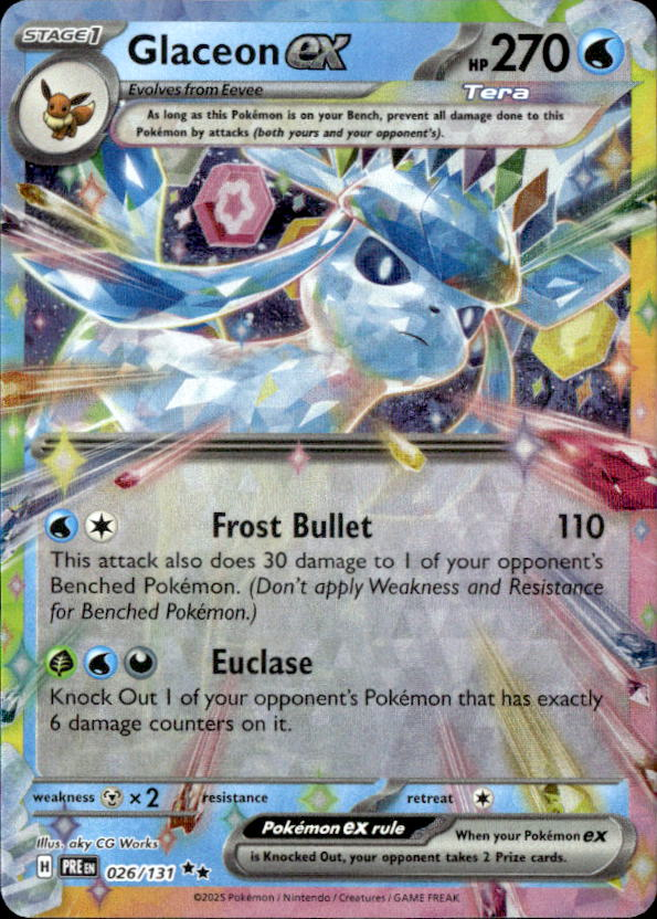 2025 Pokemon Scarlet And Violet GlaceonEX graded slab