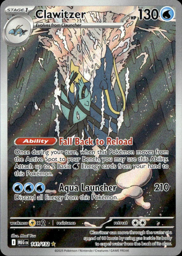 2025 Pokemon Mega Evolution Clawitzer graded slab