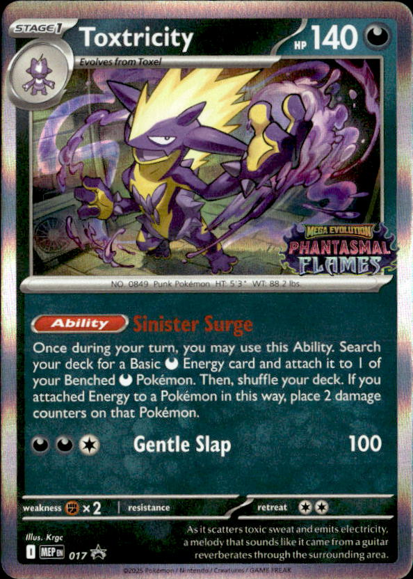 2025 Pokemon Mega Evolution Toxtricity graded slab