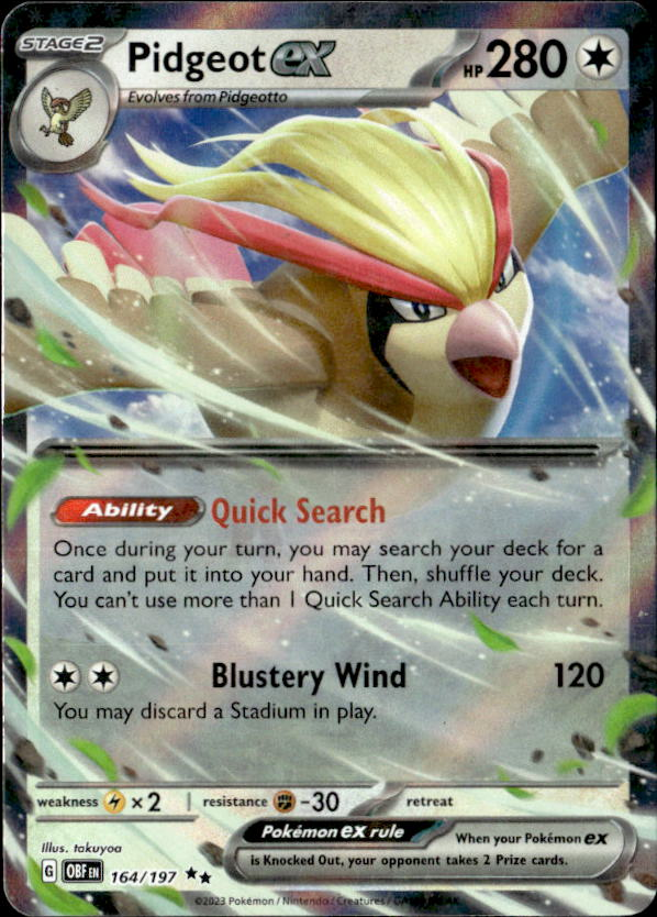 2023 Pokemon Scarlet And Violet PidgeotEX graded slab