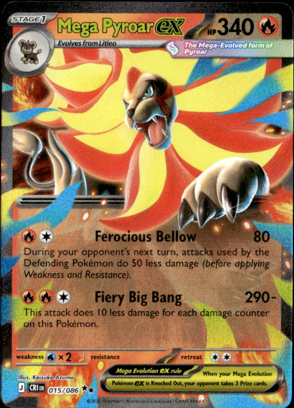 2026 Pokemon Mega Evolution Mega Pyroar Ex graded slab