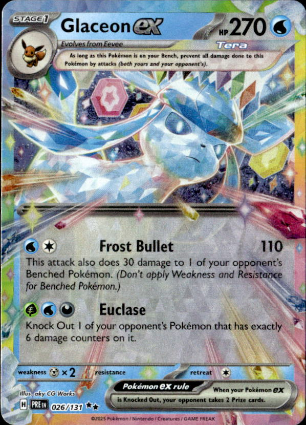 2025 Pokemon Scarlet And Violet GlaceonEX graded slab