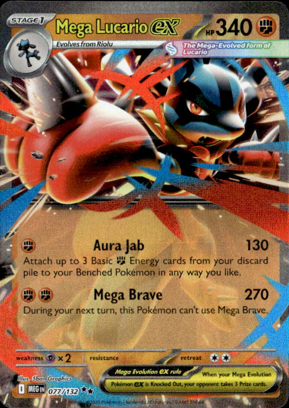 2025 Pokemon Mega Evolution Mega LucarioEX graded slab