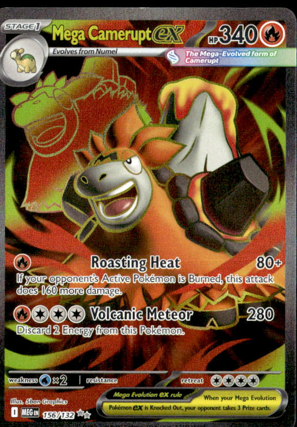 2025 Pokemon Mega Evolution Mega CameruptEX graded slab