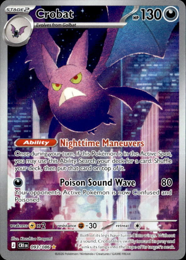 2026 Pokemon Mega Evolution Crobat graded slab