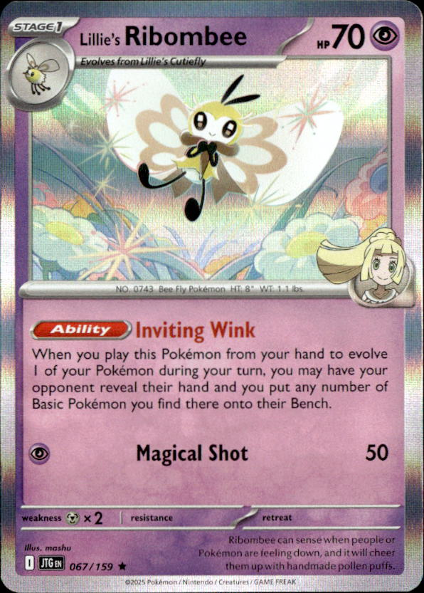 2025 Pokemon Scarlet And Violet Lillie's Ribombee graded slab