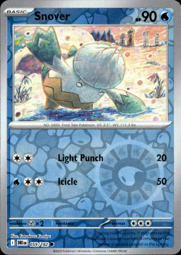 2025 Pokemon Scarlet And Violet Snover graded slab