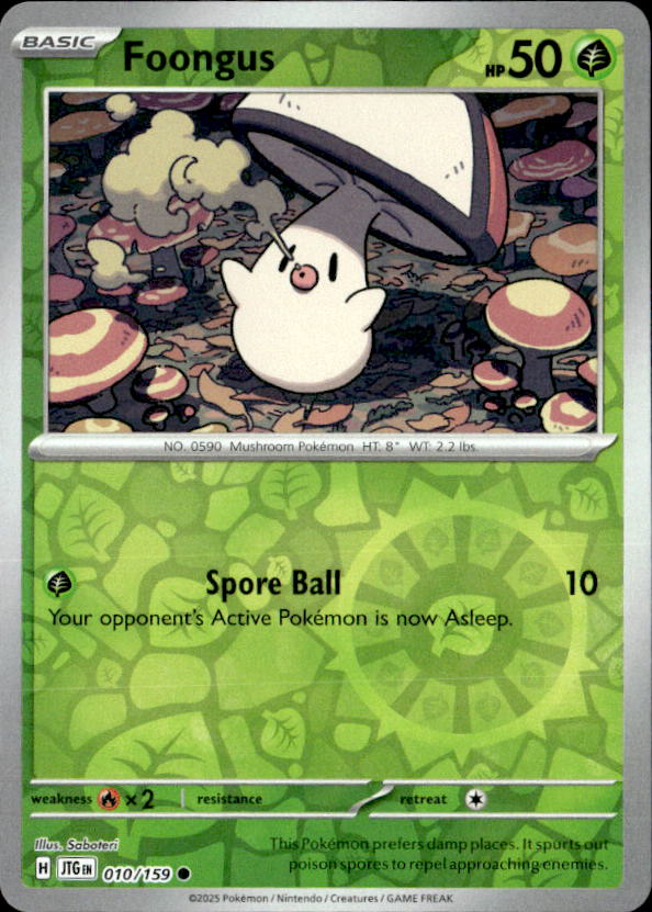 2025 Pokemon Scarlet And Violet Foongus graded slab