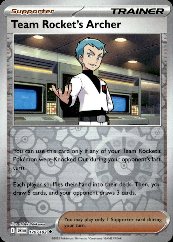 2025 Pokemon Scarlet And Violet Team Rocket'S Archer graded slab