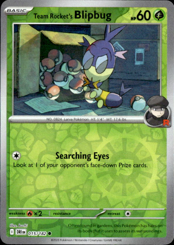 2025 Pokemon Scarlet And Violet Team Rocket's Blipbug graded slab