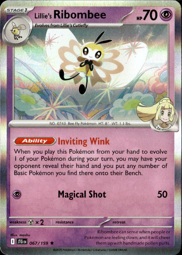 2025 Pokemon Scarlet And Violet Lillie'S Ribombee graded slab