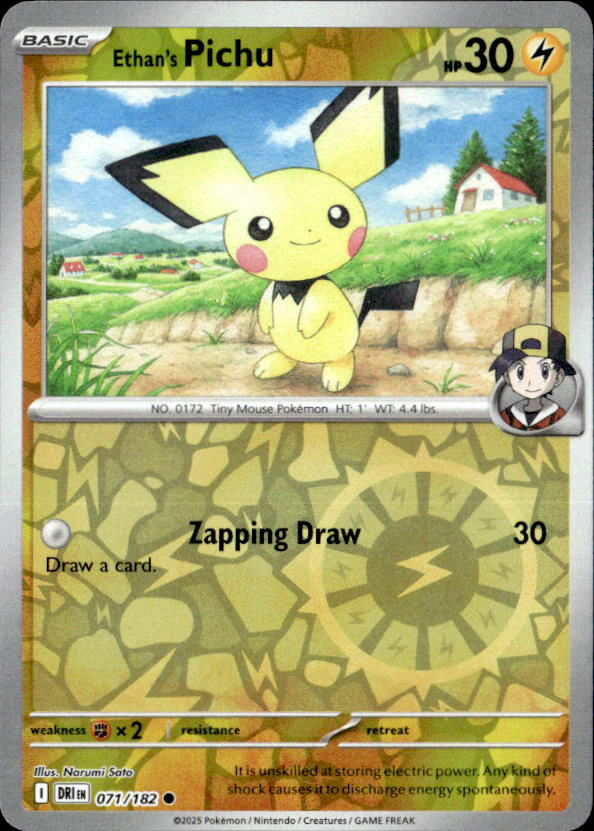 2025 Pokemon Scarlet And Violet Ethan'S Pichu graded slab