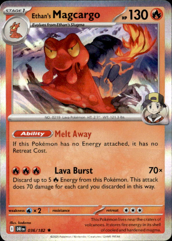 2025 Pokemon Scarlet And Violet Ethan's Magcargo graded slab
