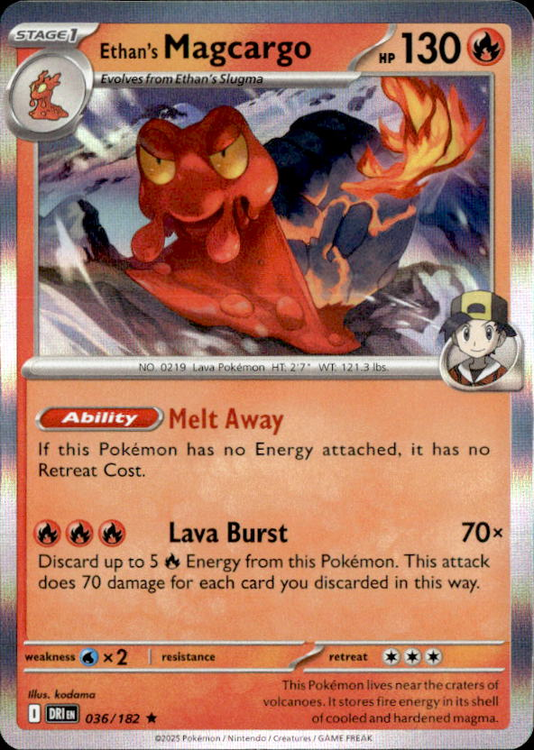 2025 Pokemon Scarlet And Violet Ethan's Magcargo graded slab