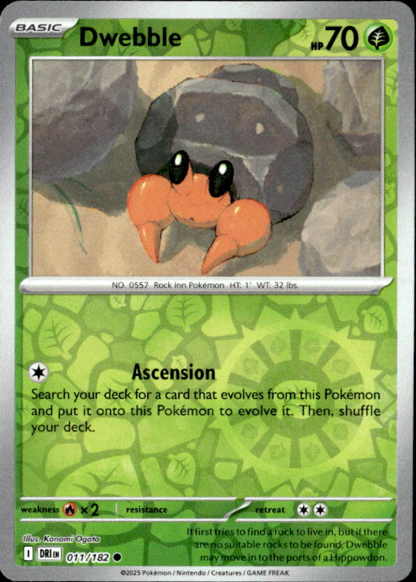 2025 Pokemon Scarlet And Violet Dwebble graded slab