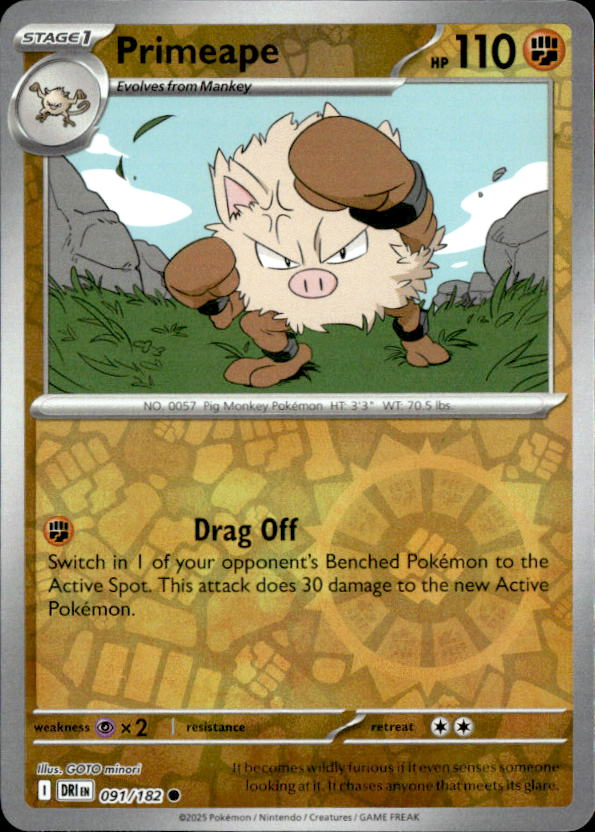 2025 Pokemon Scarlet And Violet Primeape graded slab