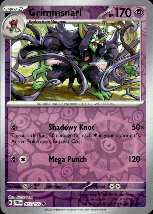 2025 Pokemon Scarlet And Violet Grimmsnarl graded slab