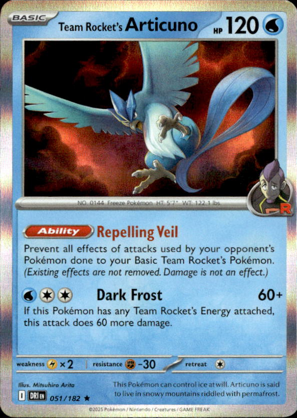 2025 Pokemon Scarlet And Violet Team Rocket's Articuno graded slab