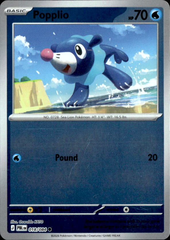 2026 Pokemon Mega Evolution Popplio graded slab
