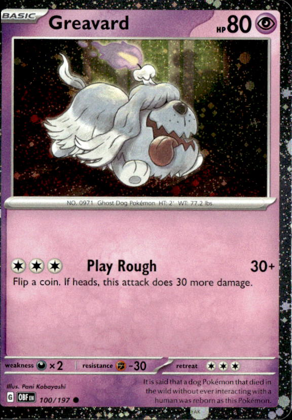 2023 Pokemon Scarlet And Violet Greavard graded slab