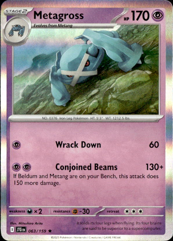 2025 Pokemon Scarlet And Violet Metagross graded slab