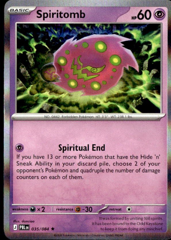 2026 Pokemon Mega Evolution Spiritomb graded slab