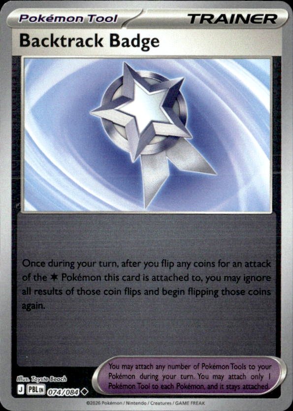 2026 Pokemon Mega Evolution Backtrack Badge graded slab