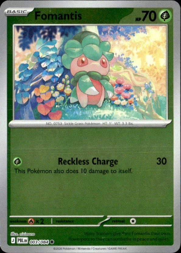 2026 Pokemon Mega Evolution Fomantis graded slab