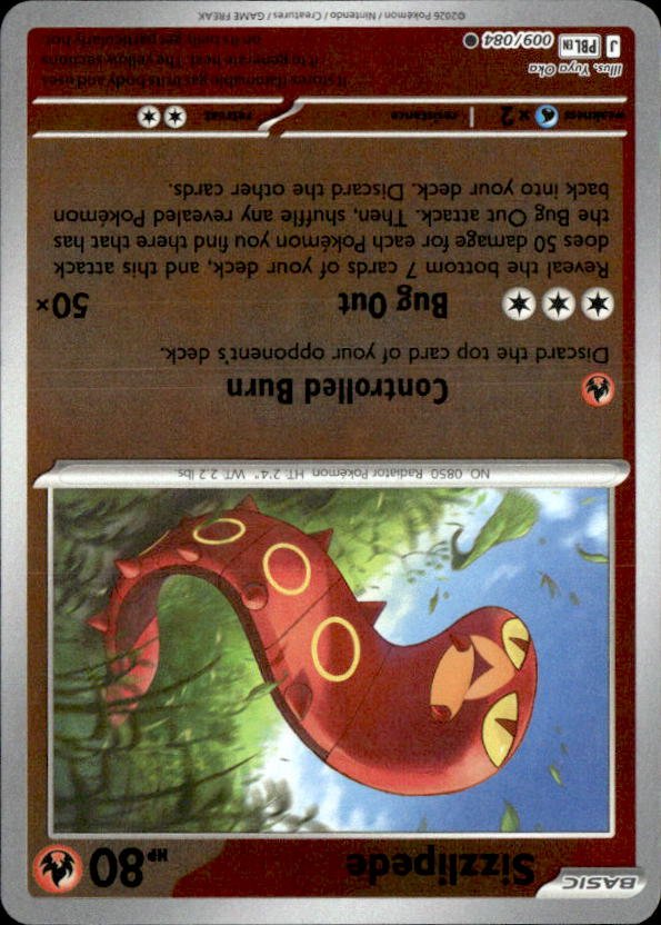 2026 Pokemon Mega Evolution Sizzlipede graded slab