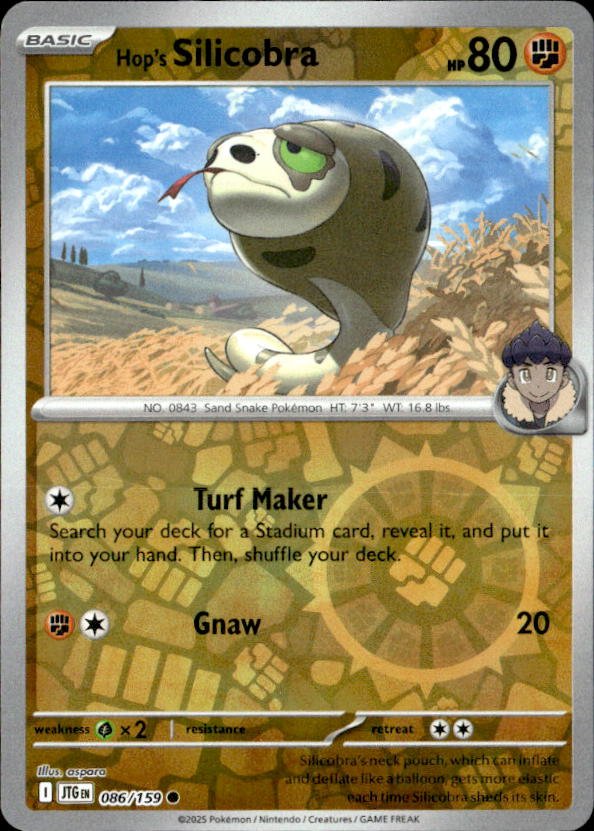 2025 Pokemon Scarlet And Violet Hop's Silicobra graded slab